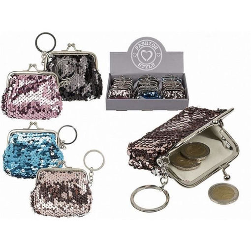 Picture of KEYCHAIN MINI PURSE WITH SEQUIN